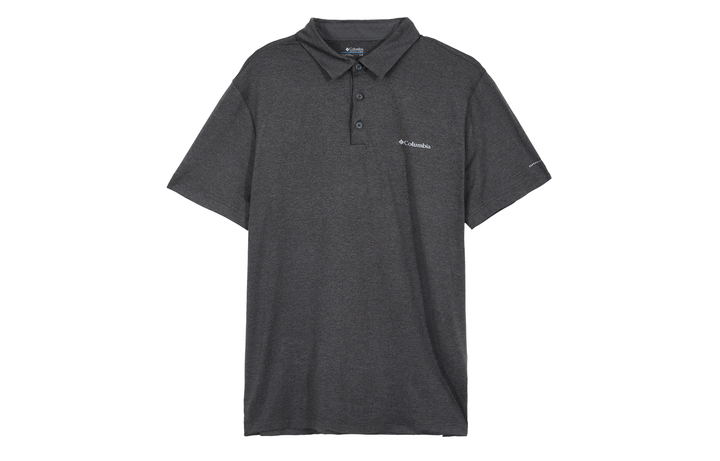 

Рубашка-поло мужская льняная серая Columbia, Linen Gray