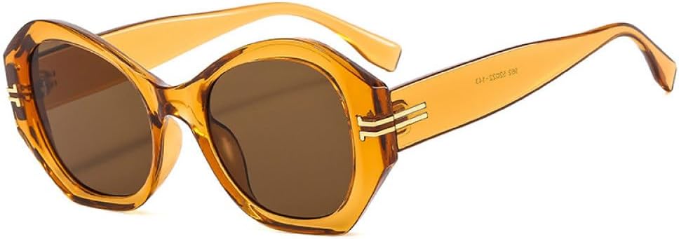 

Популярные модные солнцезащитные очки неправильной формы «кошачий глаз» для женщин, ретро-градиентные очки с защитой от УФ-излучения UV400 для мужчин, многоугольные солнцезащитные очки с леопардовым принтом LXLHWN, Tea Tea