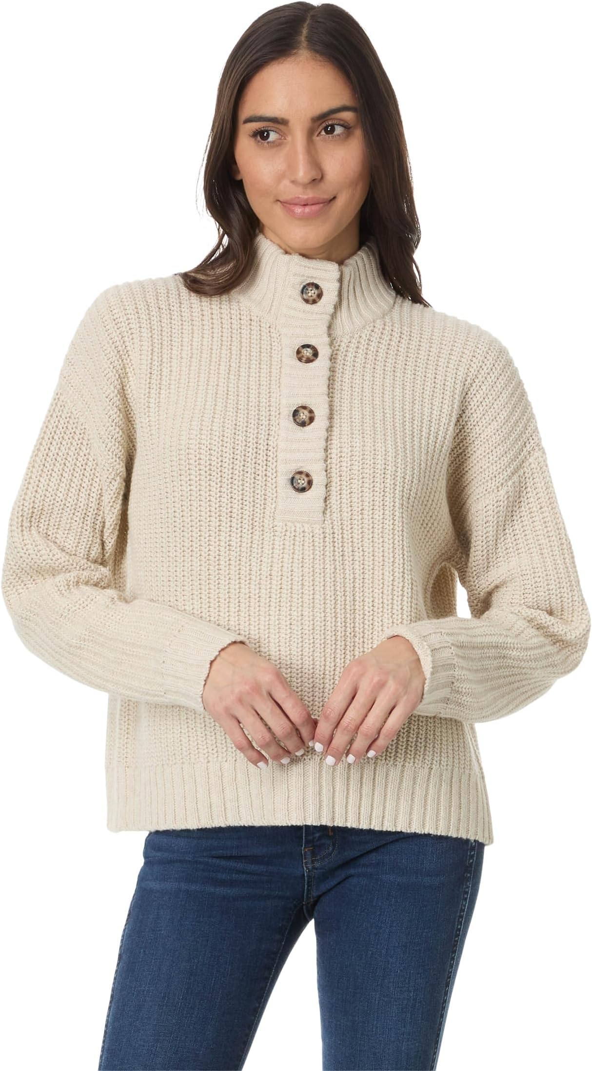 

Свитер Toad&Co Moss Point Henley Sweater, цвет Oatmeal Heather II