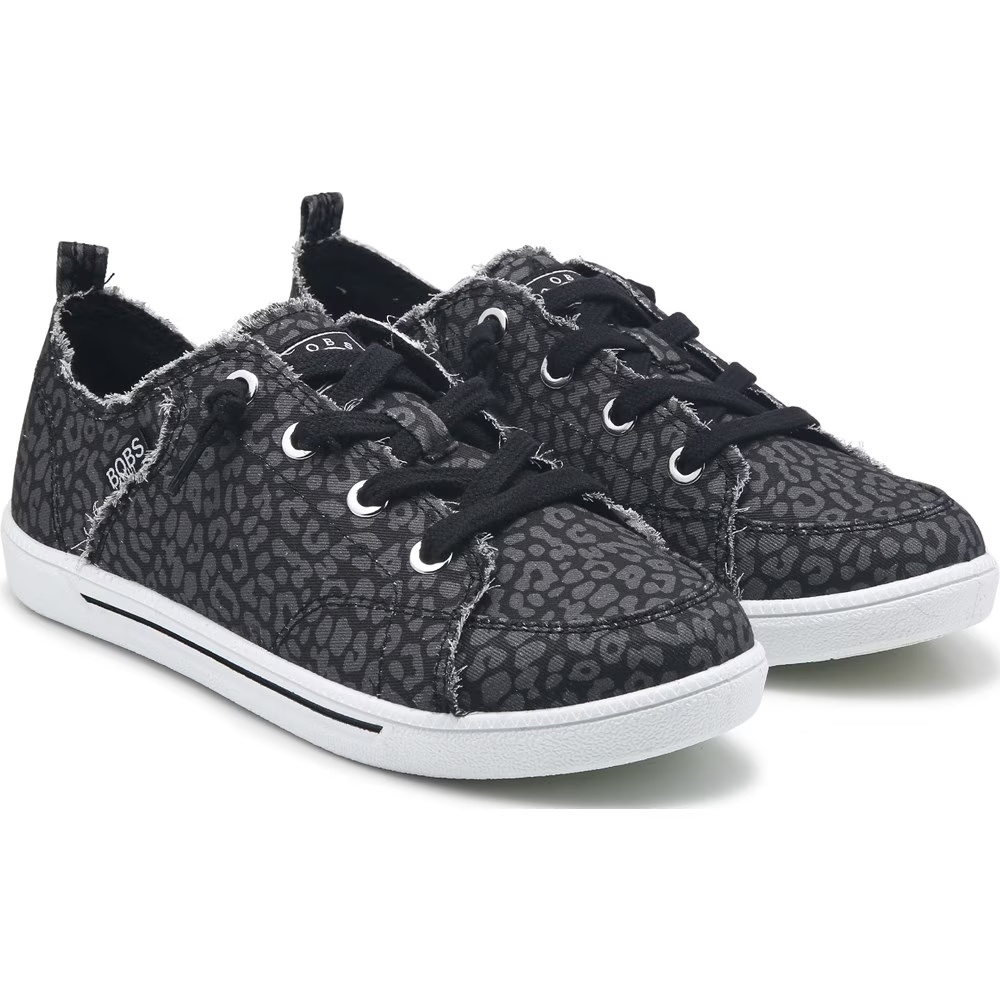 Кеды на тканевой подошве Bobs b cute 2.0 от Skechers, black/grey leopard canvas