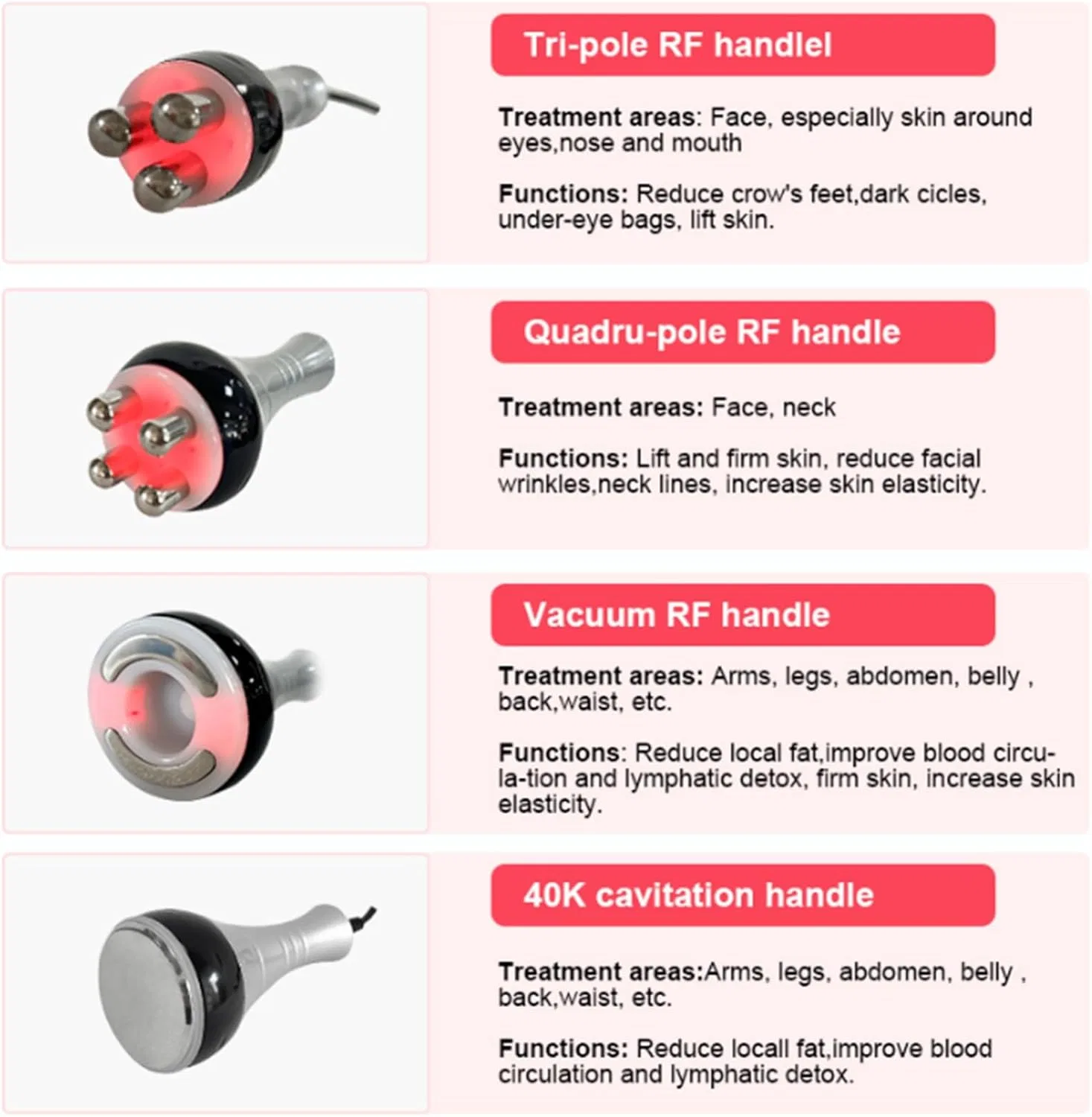 Портативное устройство для кавитации 40K с радиочастотой 4 в 1 Rwraps — фото 4