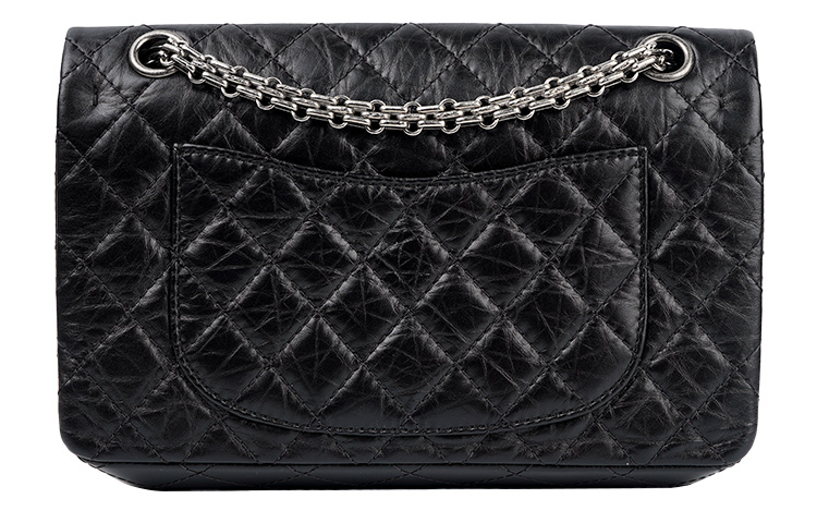 Chanel 255 Сумка через плечо из телячьей кожи, средняя, женская, черная — фото 4