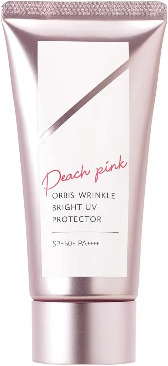 Солнцезащитный крем для лица Orbis Wrinkle Bright UV Protector, персиково-розовый, 50 г, SPF50+ PA++++