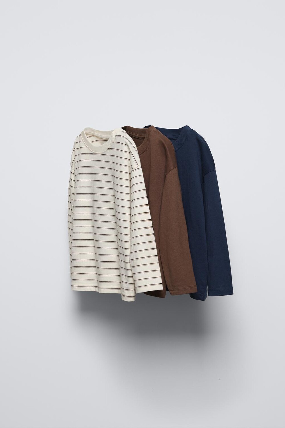 

Упаковка из 3 полосатых футболок ZARA, коричневый