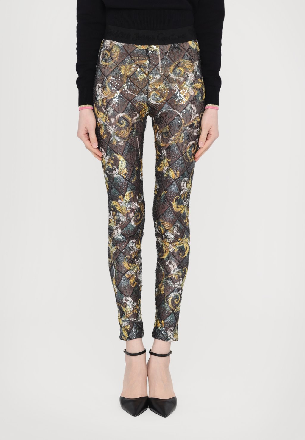 

Леггинсы Versace Jeans Couture, черный