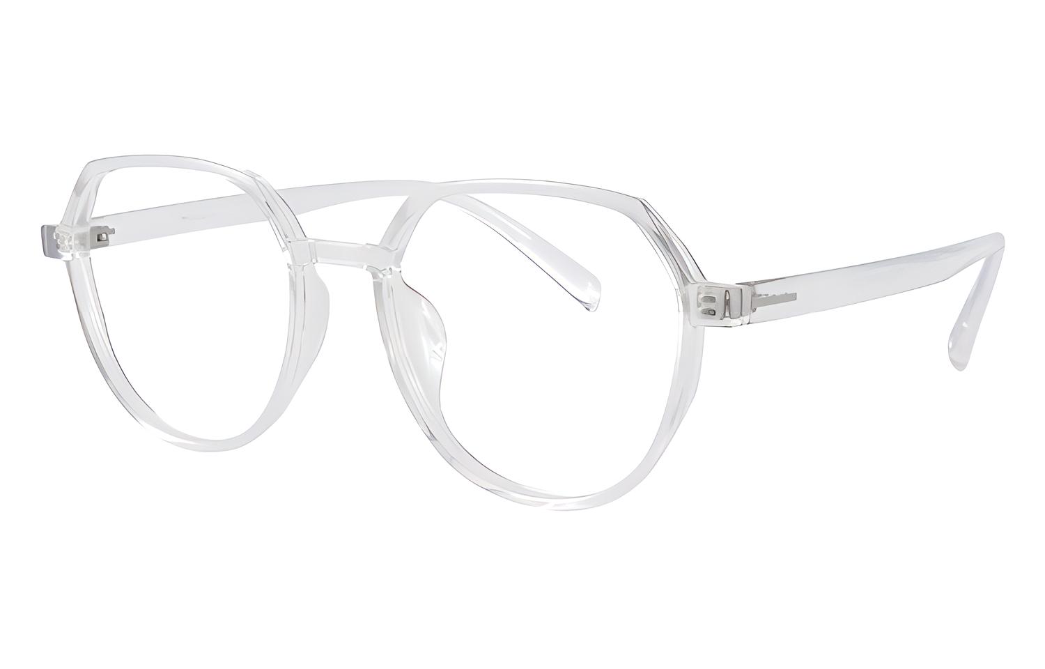 

MUZU Унисекс очки для зрения, Single-frame in polygonal transparent color-C01