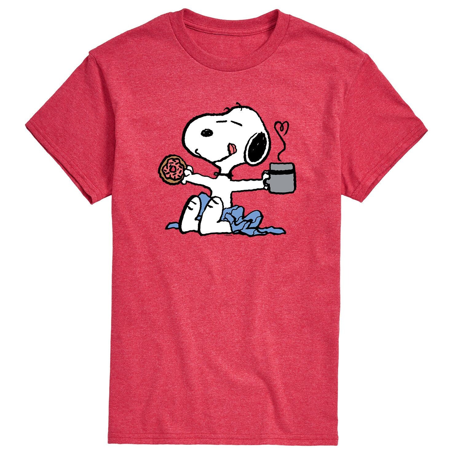 

Мужская футболка Snoopy с арахисовым пончиком и кофе Licensed Character
