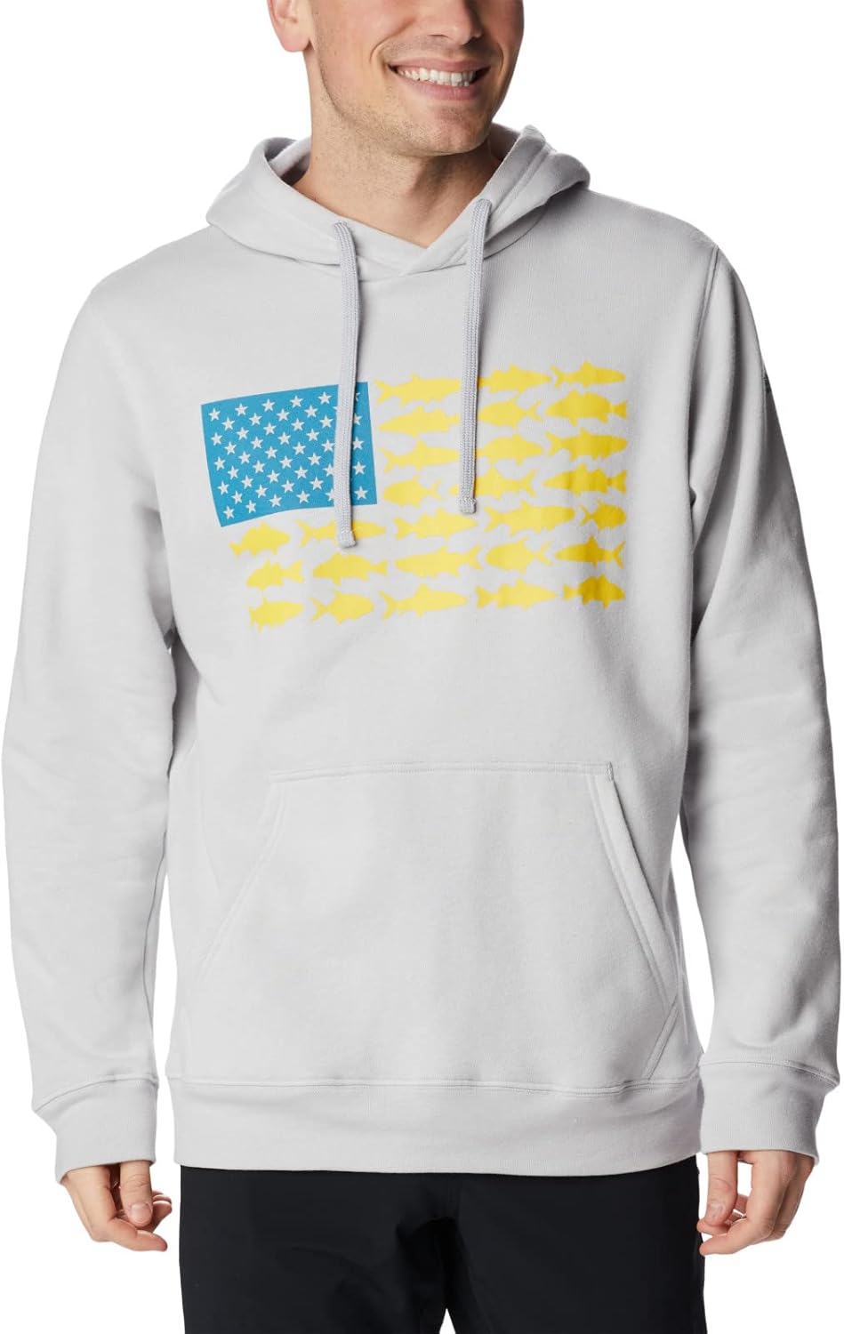 

Колумбия мужская толстовка с капюшоном Pfg Fish Flag II Columbia, Cool Grey/Deep Marine Inshore Fish