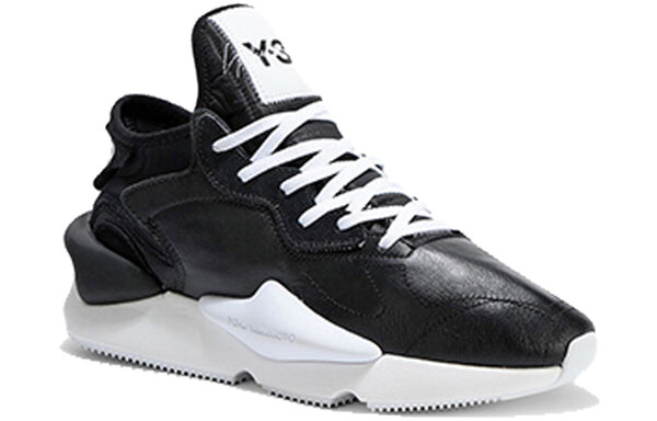 Кроссовки adidas Kaiwa Leather 'Black White', черный — фото 3