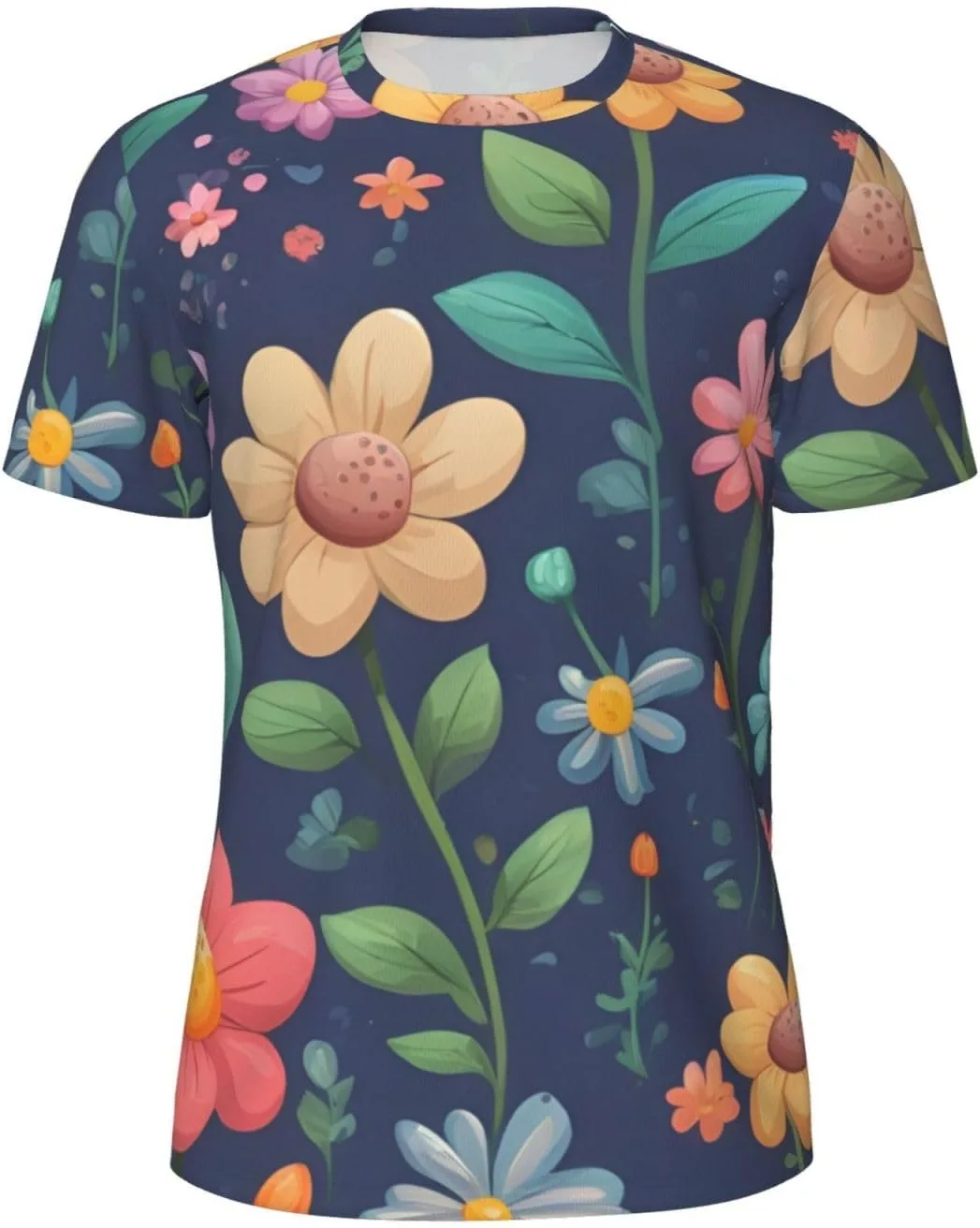 

Футболка мужская летняя с принтом цветов SDFHU