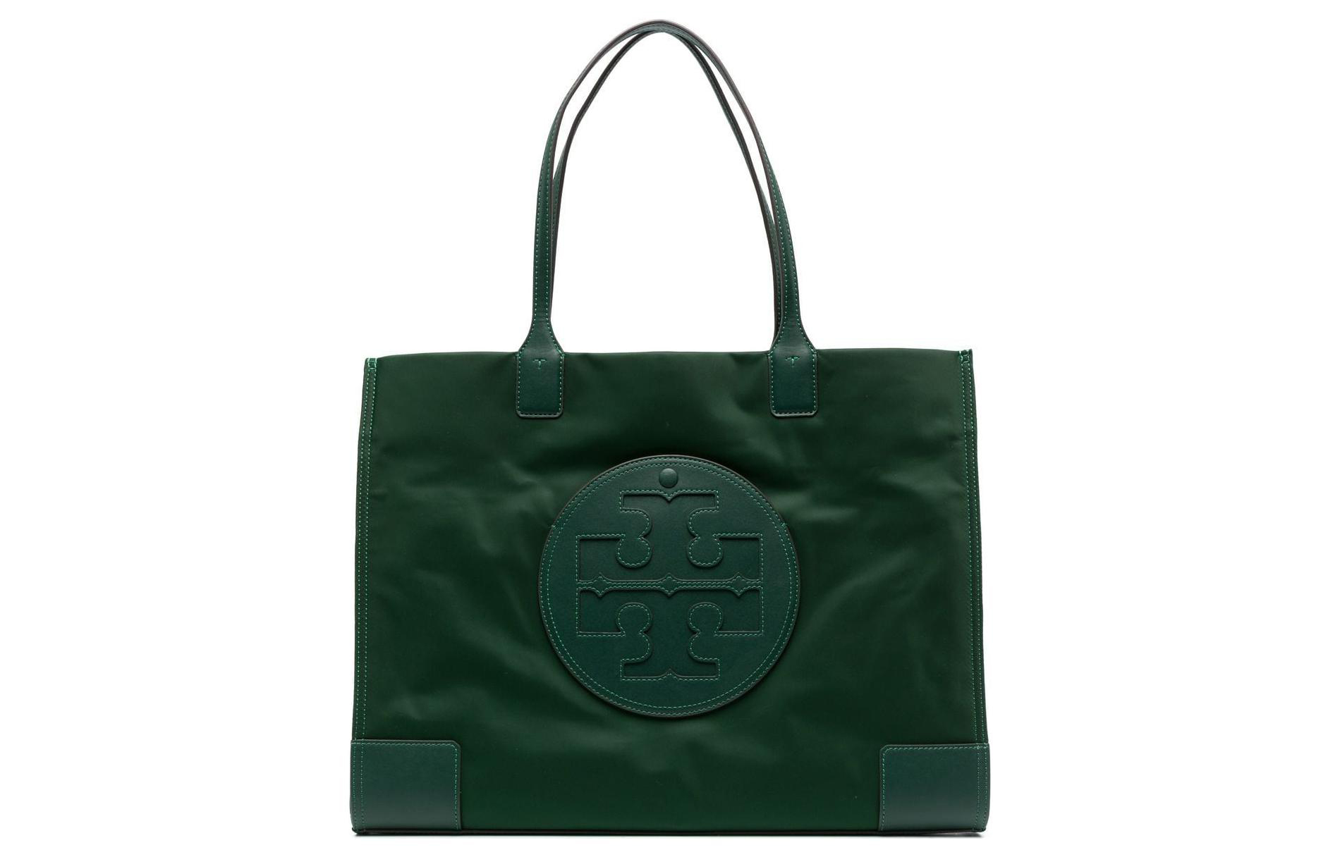 

Элла нейлон с коровьей кожей одноплечевая сумка средний размер женская Jasper TORY BURCH