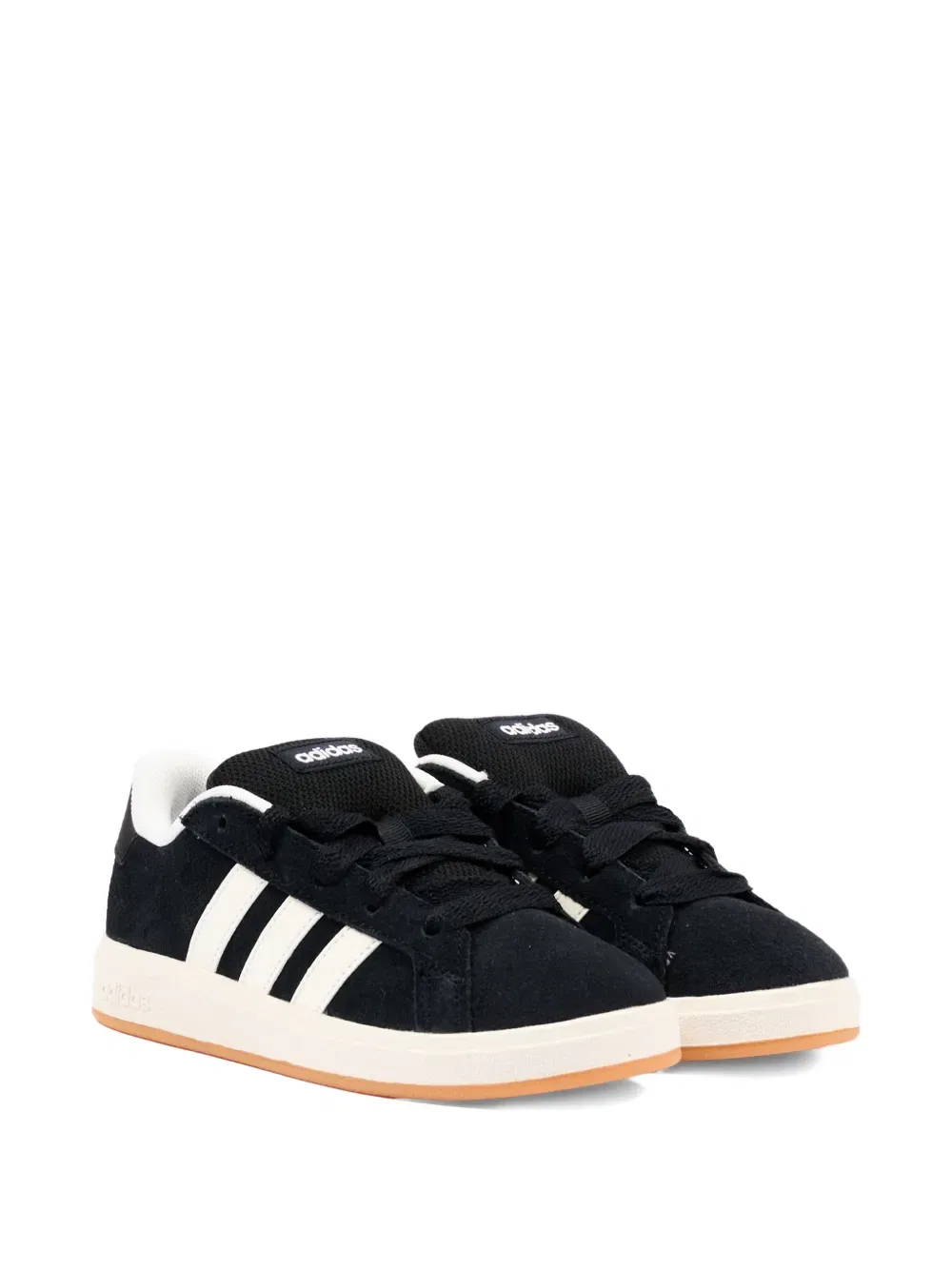 Полосатые кожаные кроссовки Adidas Kids, черный