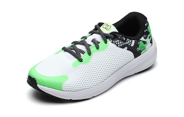 Кроссовки Pursuit Kids GS Low-top Белые/зеленые Under Armour — фото 2