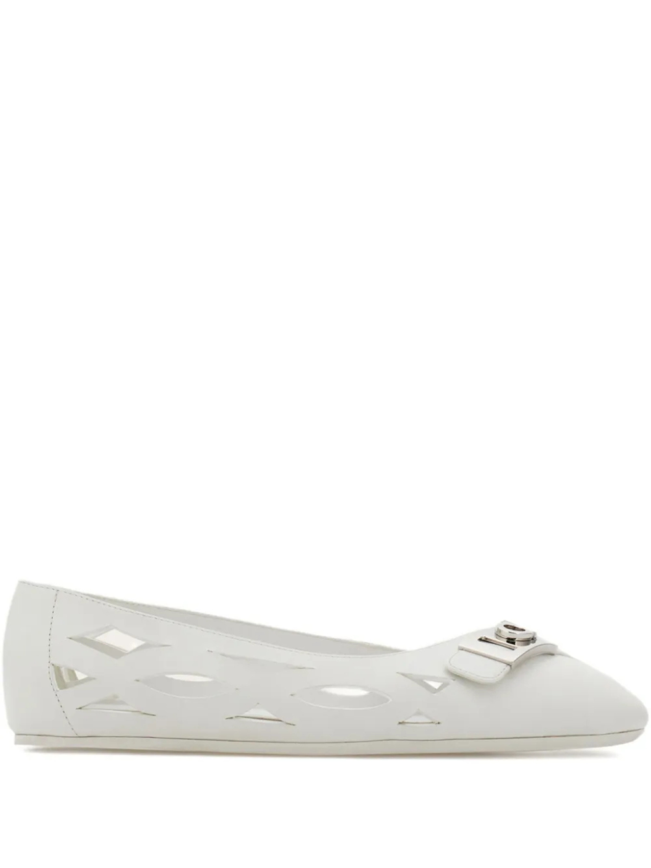 Ferragamo кожаные балетки, белый
