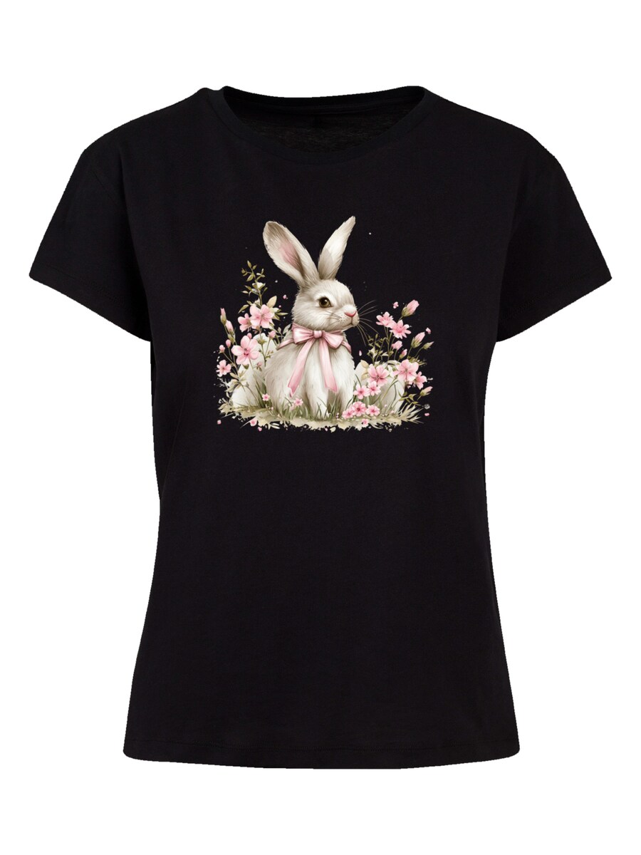 

Футболка F4NT4STIC Niedlicher Osterhase Mit Blumen, Black