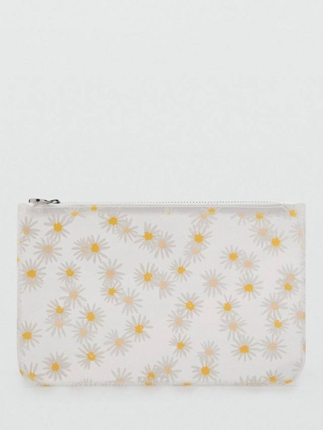 

Туалетная косметичка Marga Mini Vinyl Flower Mango, White