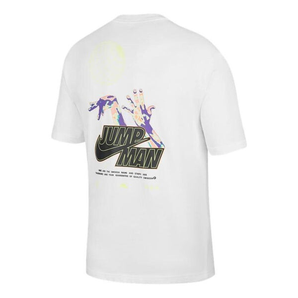 

Футболка Air Jordan Alphabet Logo Back Printing Short Sleeve White, мультиколор