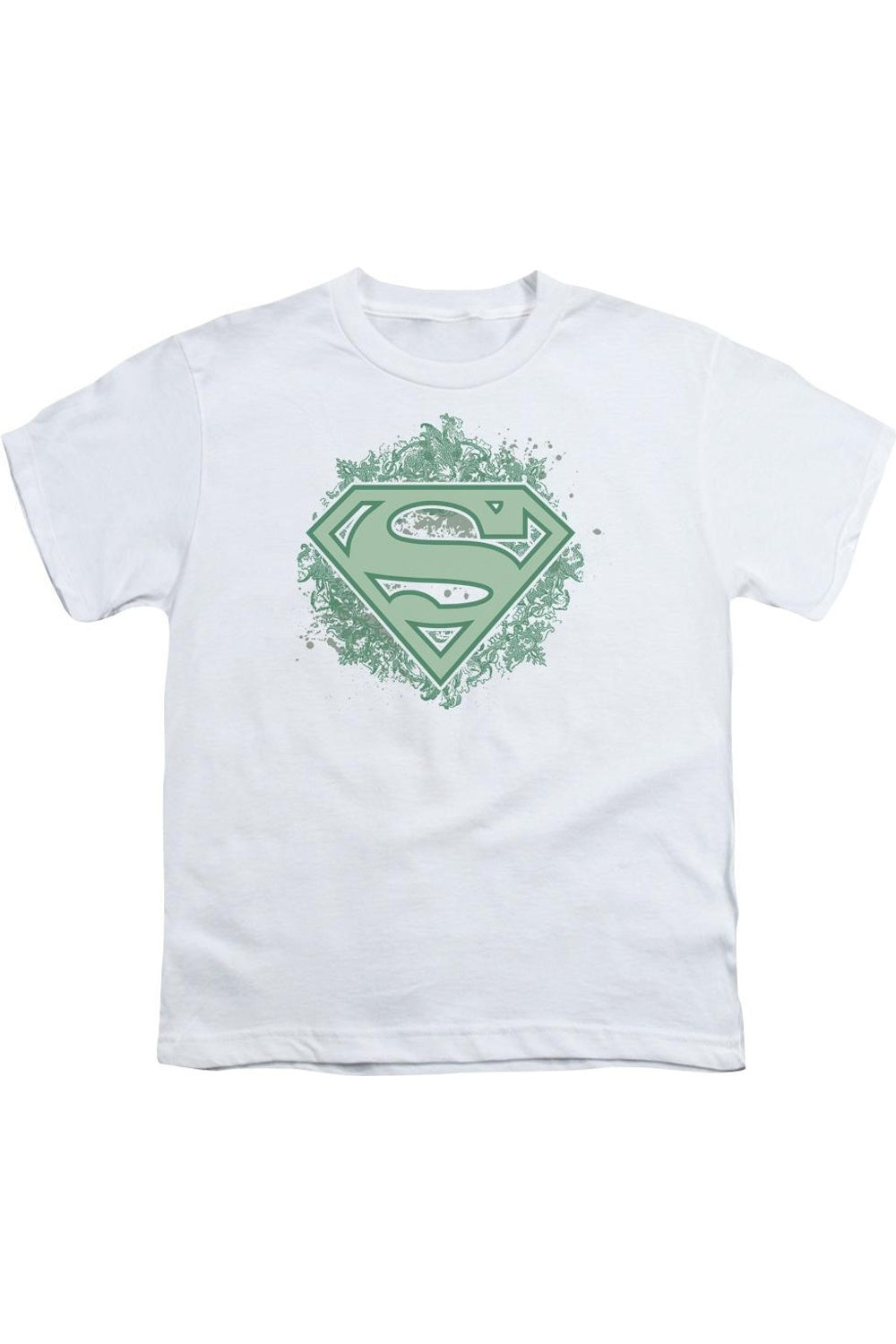 

Футболка с коротким рукавом для детей "Супермен" с узорчатым щитом Gildan, белый