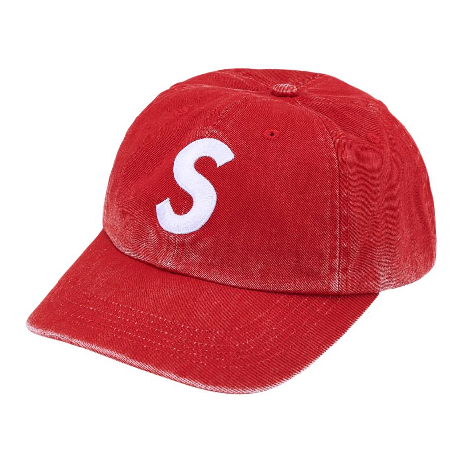 

Supreme Шестипанельная кепка с пигментным покрытием и логотипом S, Red
