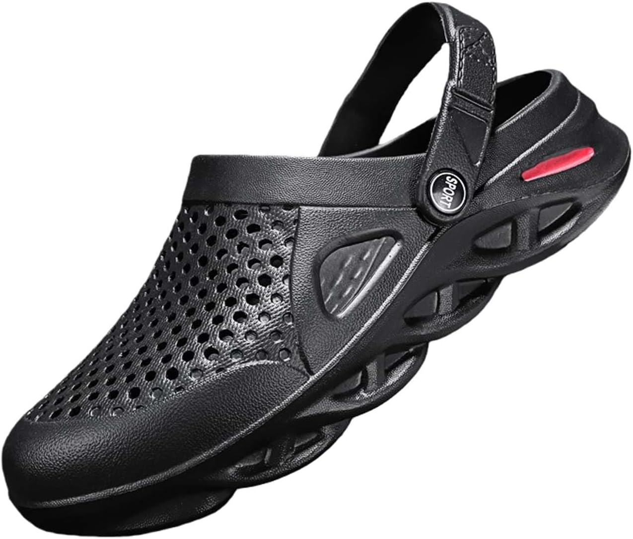 

Мужские садовые сабо Lnistride, обувь для дома, нескользящие шлепанцы для душа, пляжные сандалии, черный