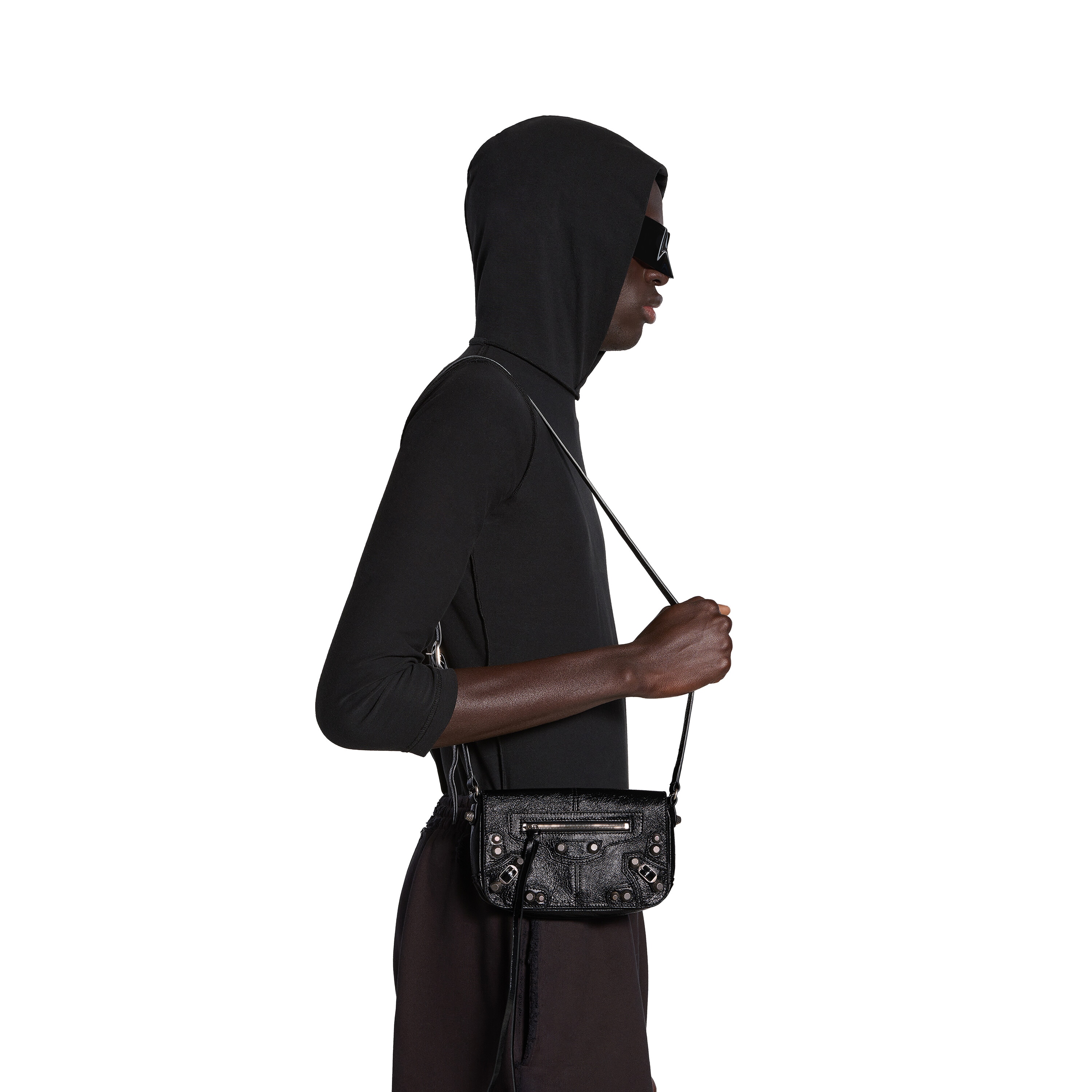 

Мини-сумка-клапан Le Cagole BALENCIAGA, черный