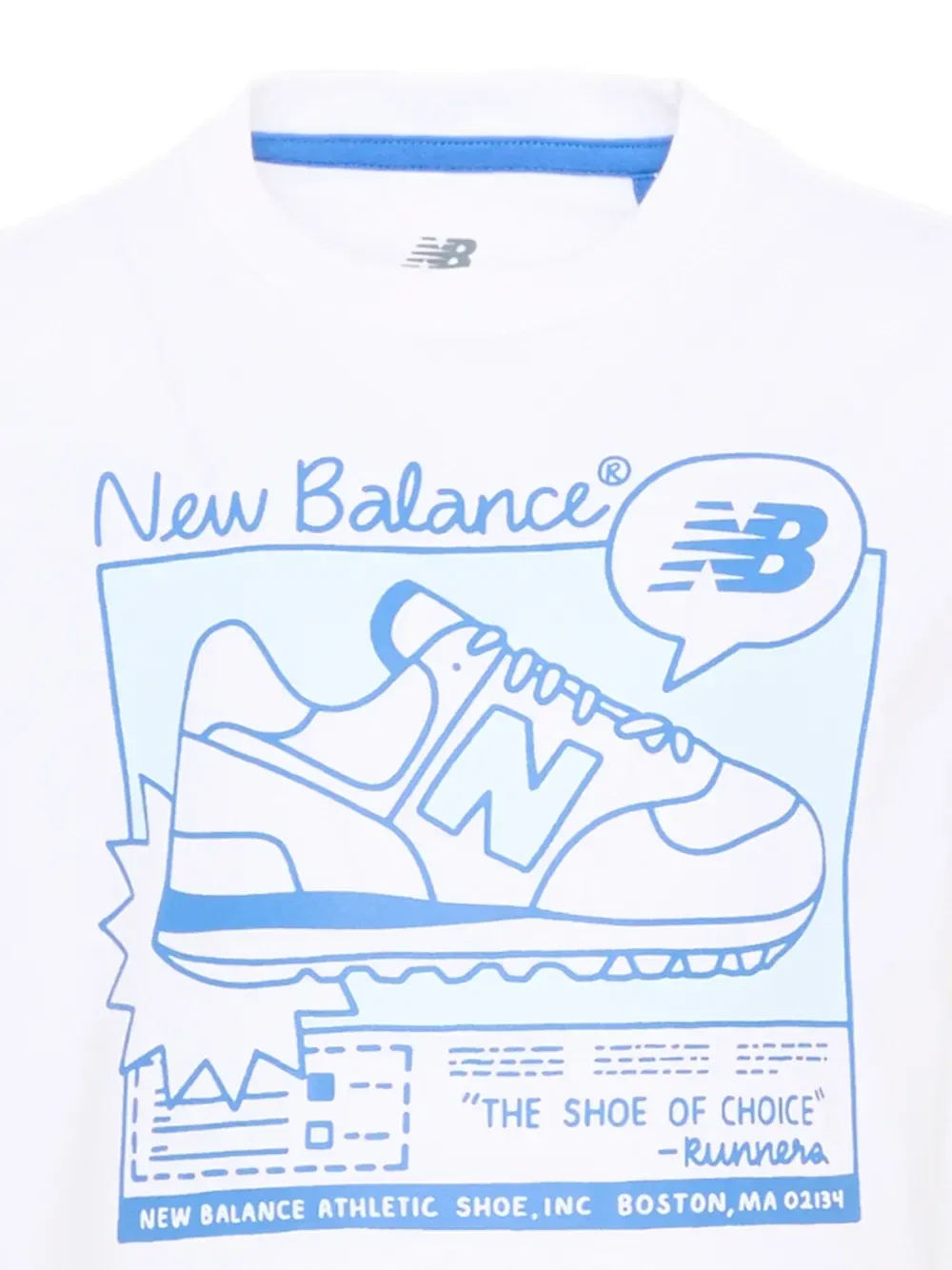 Комплект спортивного костюма с графическим принтом New Balance Kids, белый — фото 3