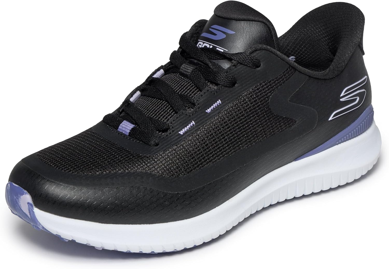 

Женские кроссовки для гольфа Skechers Flight Slip-in без шипов, черный/фиолетовый