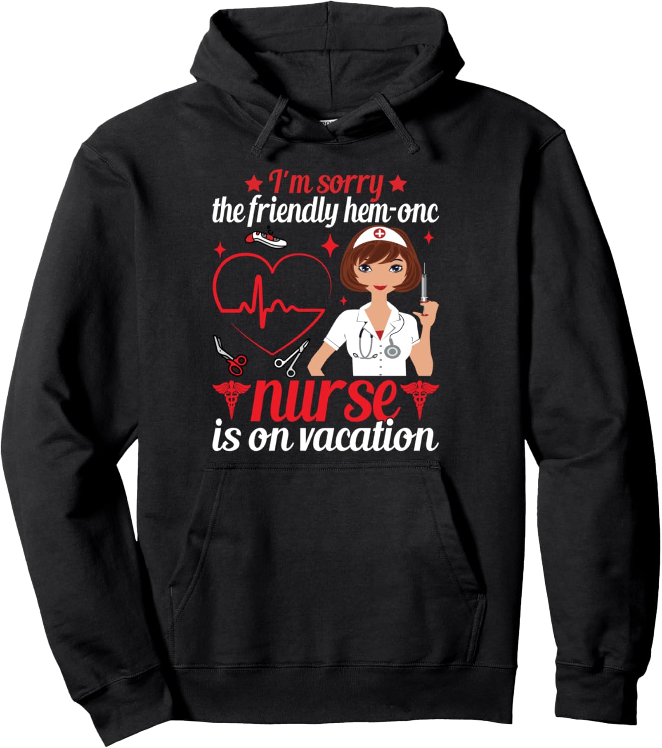 

Толстовка в знак благодарности медсестрам гематологического и онкологического профиля Hem/Onc Nurse Essentials & Nurse Squad Wear, черный