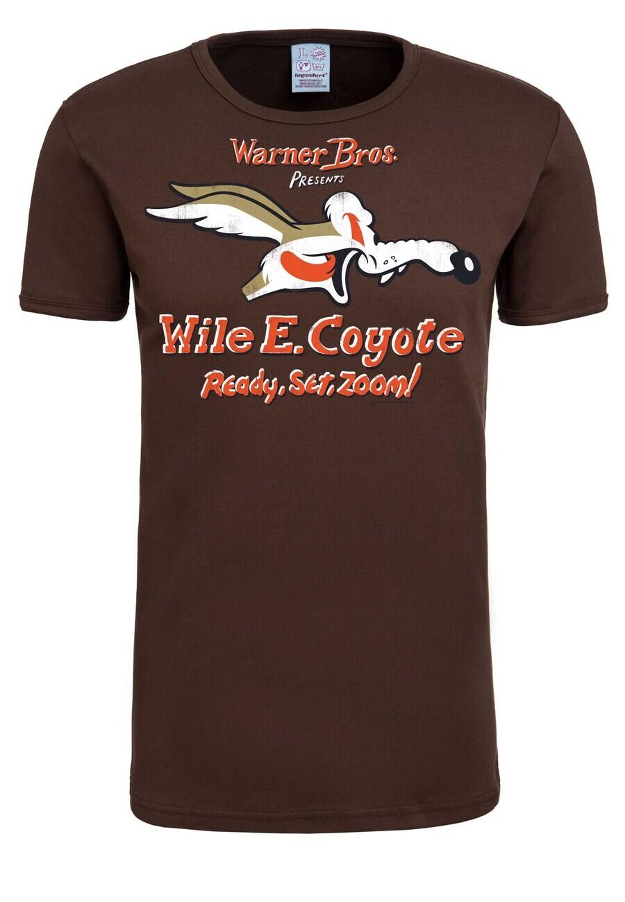 

Классическая футболка LOGOSHIRT Shirt Coyote Looney Tunes, коричневый