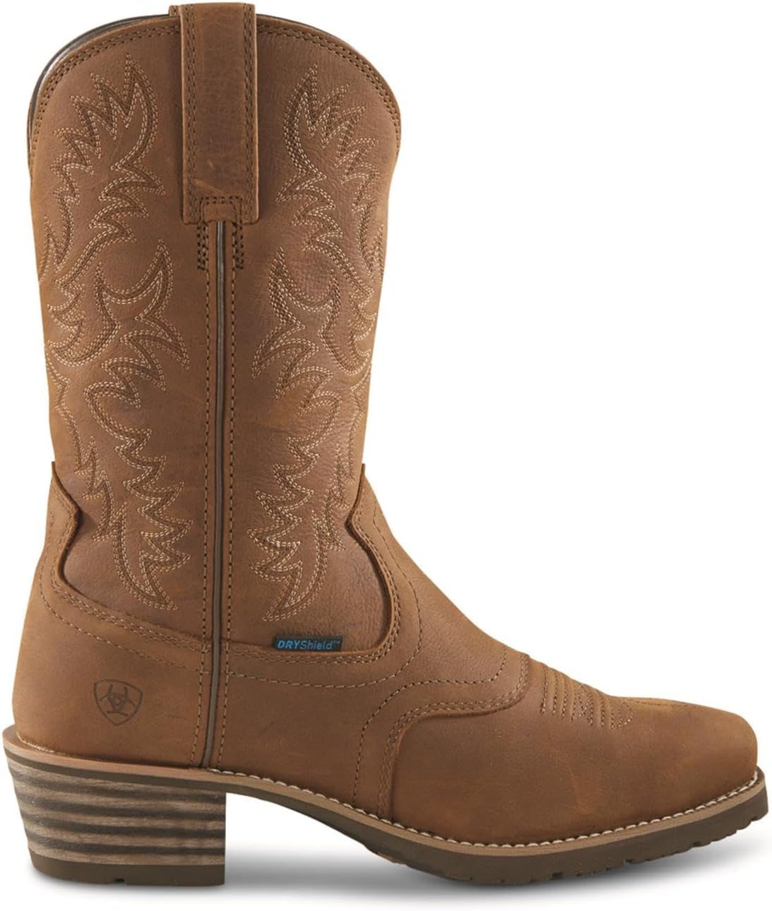 Мужские западные сапоги Ariat Hybrid Roughstock с квадратным носком, Status Brown — фото 2