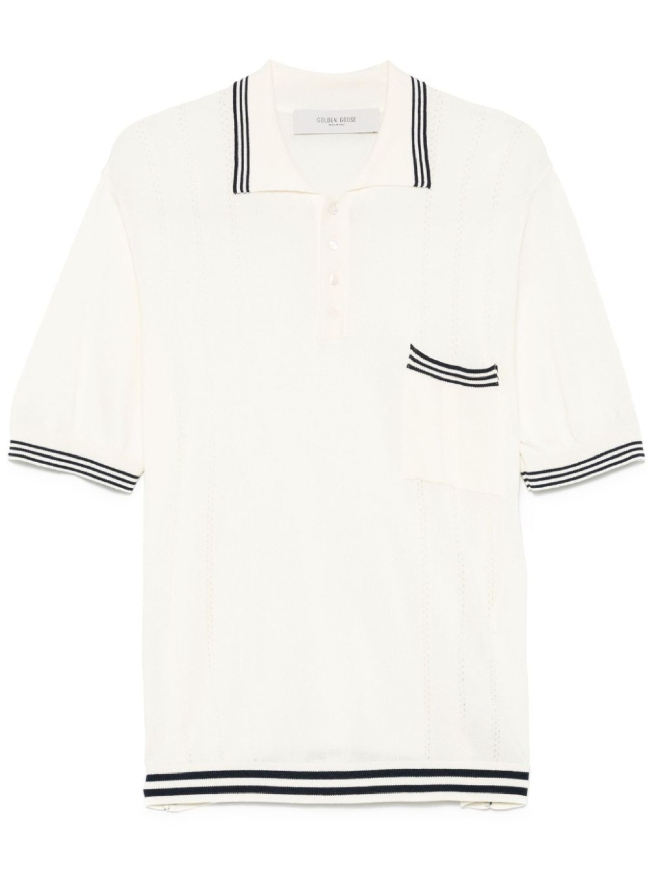

Golden Goose трикотажная рубашка поло, белый