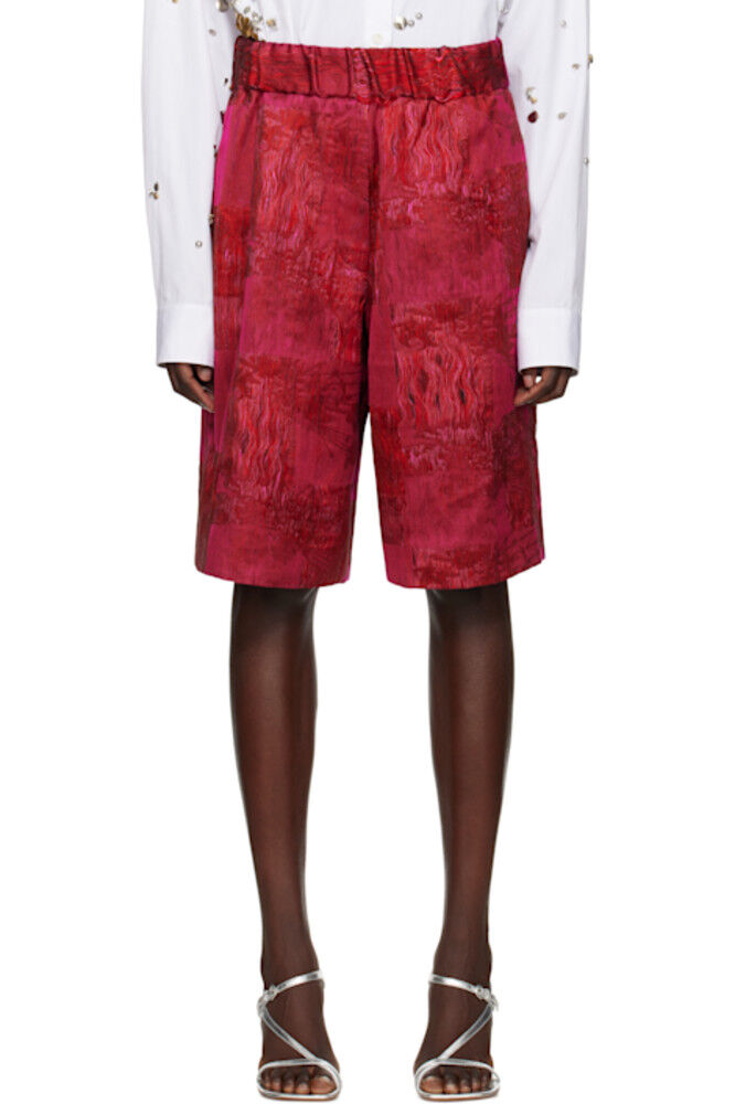 

Розовые жаккардовые шорты Dries Van Noten