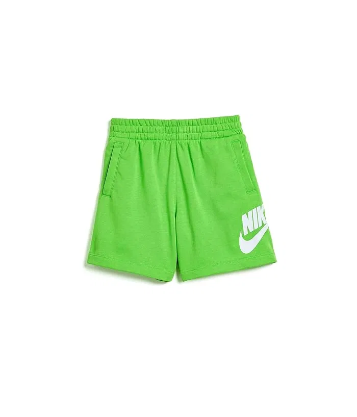 Шорты из футера с утяжкой French Terry Shorts Nike Kids, Football Grey/Laser Orange/Lapis