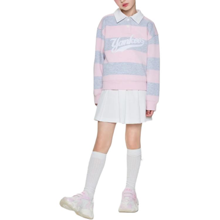 

Комплект из двух предметов с юбкой и лацканами Lapel Moderate MLB KIDS, clothing sets (розовый+белый)