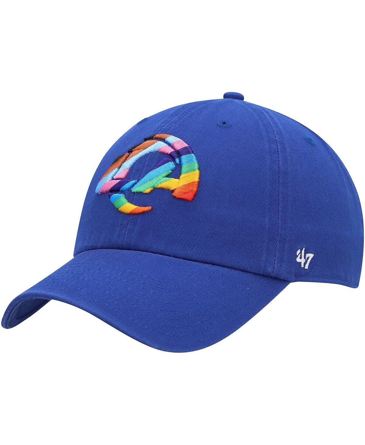 

Мужская регулируемая кепка Royal Los Angeles Rams Pride Clean Up '47 Brand