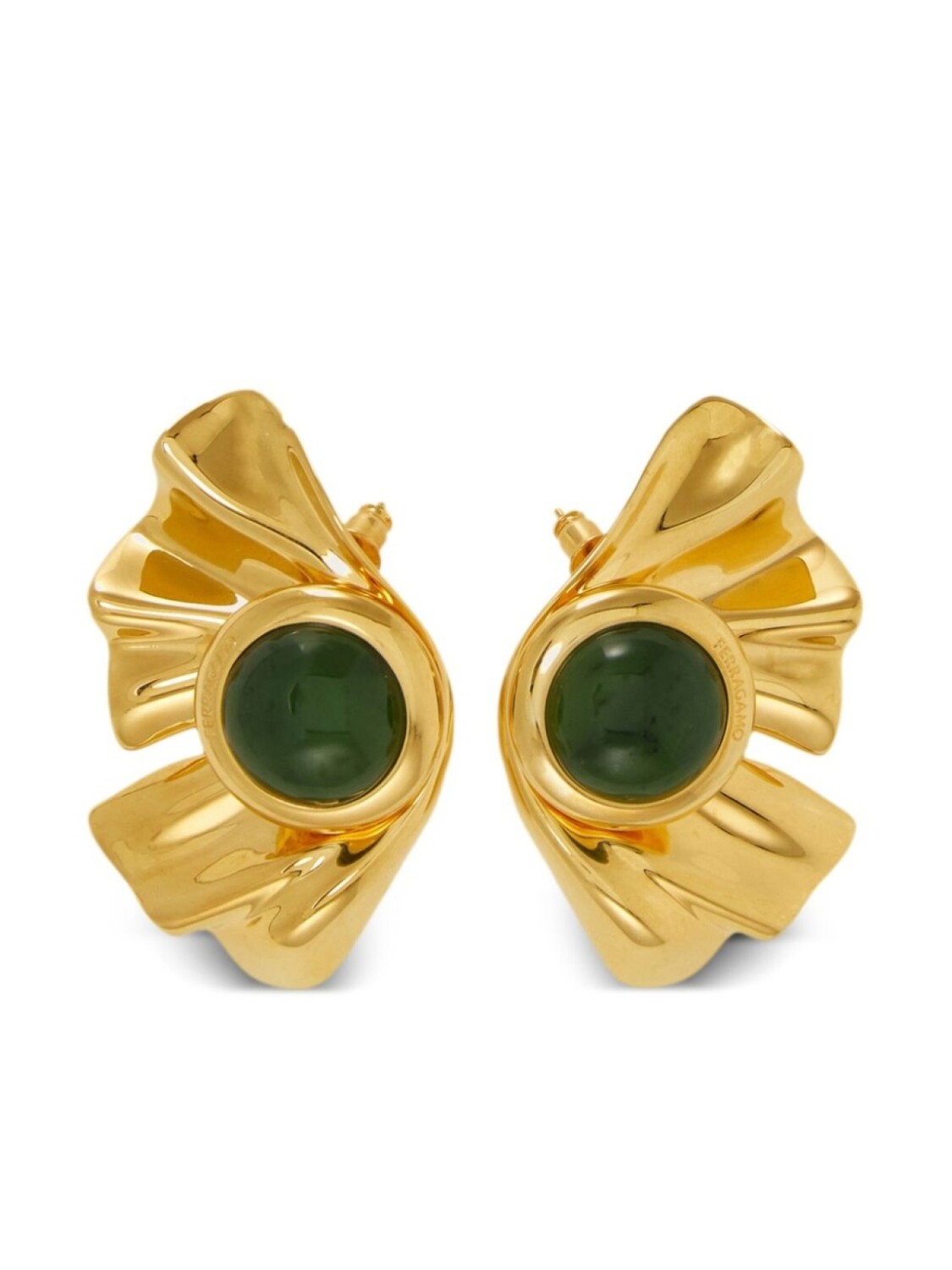 

Серьги с полудрагоценными камнями Ferragamo, зеленый