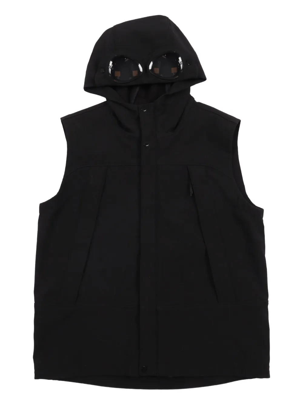 

Жилет с капюшоном и линзой C.P. Company Kids, черный