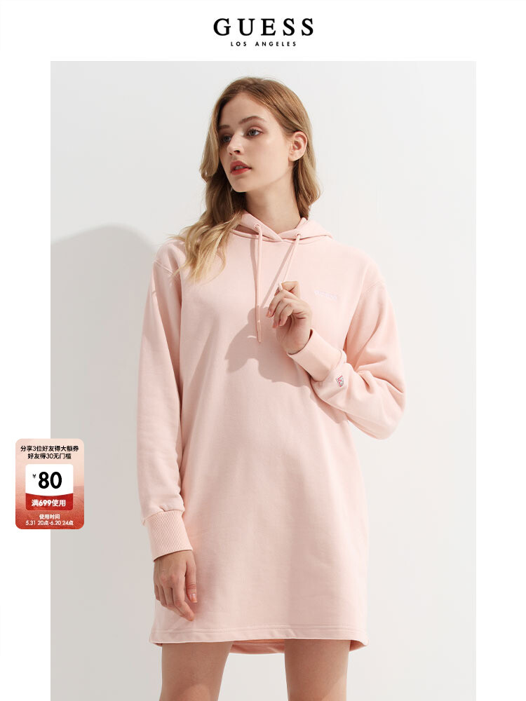 

Платье-толстовка Guess с длинными рукавами, синий