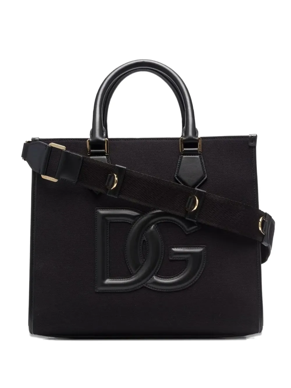 

Маленькая сумка-тоут с логотипом Dolce & Gabbana, черный