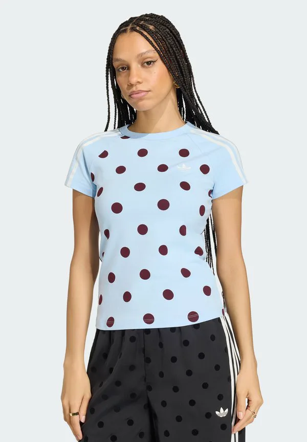 Футболка с принтом в горошек в калифорнийском стиле Adidas Originals, Clear Sky