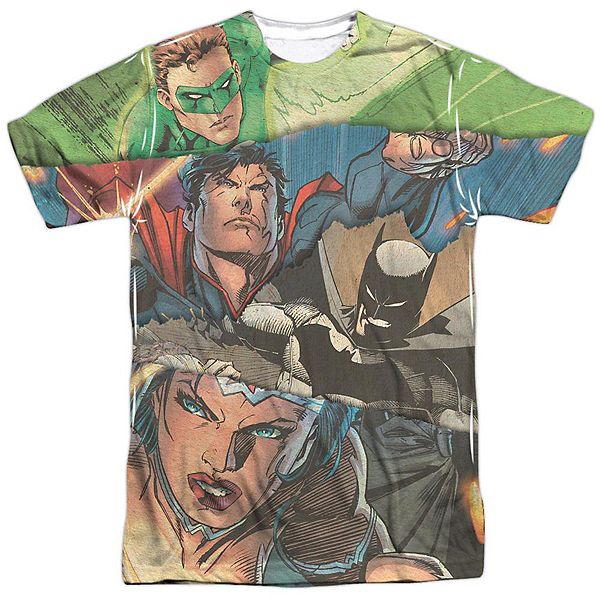 

Футболка с коротким рукавом Justice League of America Licensed Character