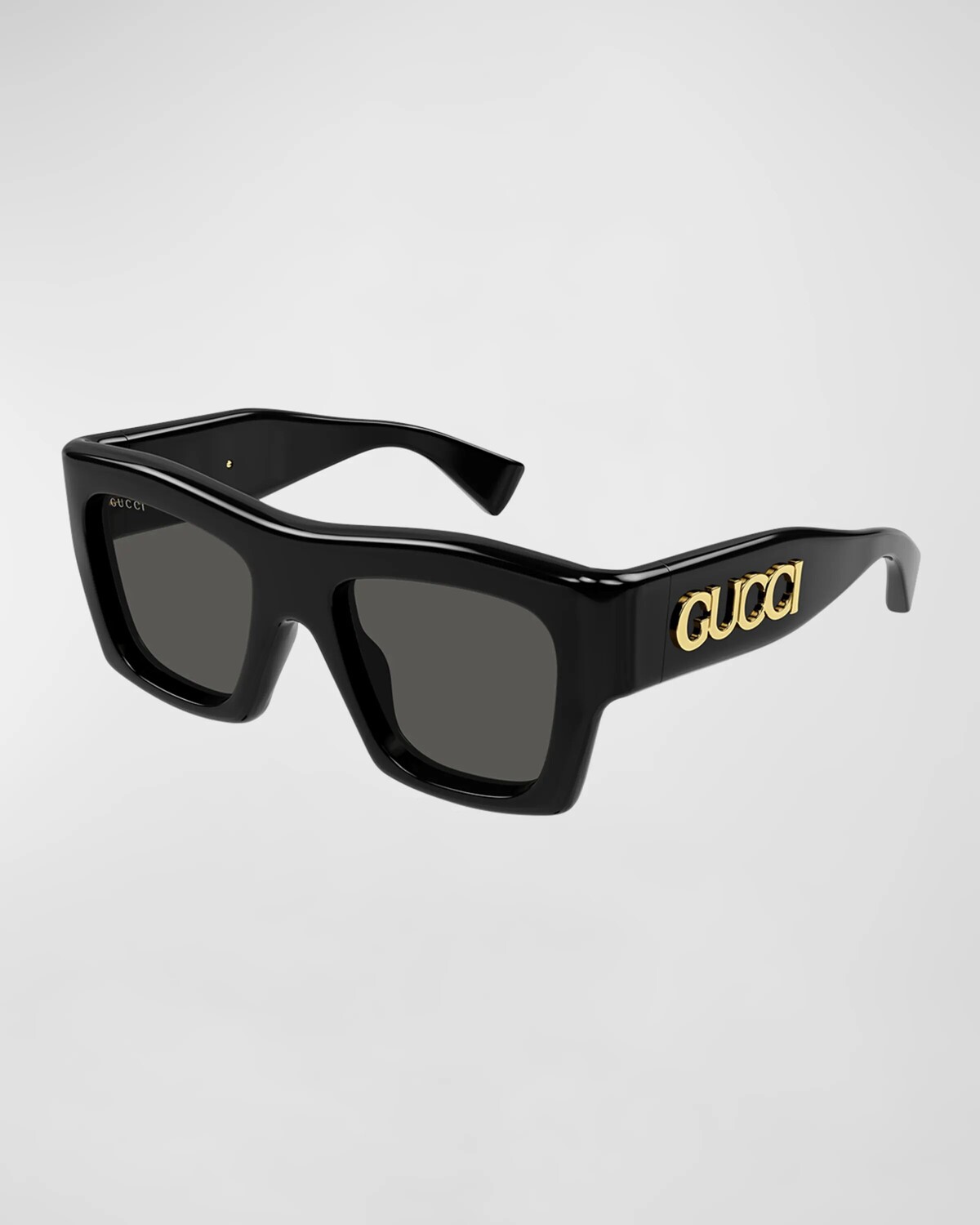 

Прямоугольные солнцезащитные очки из ацетата с логотипом Gucci, цвет Black