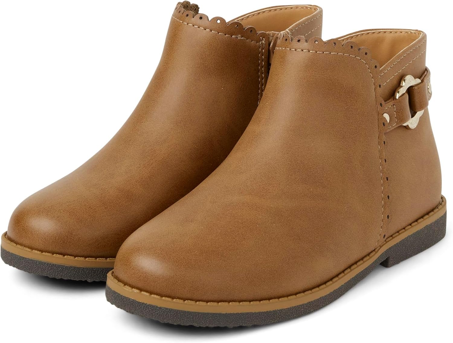 

Ботиночки из искусственной кожи для девочек и малышей Gymboree, ботильоны, Tan Buckle