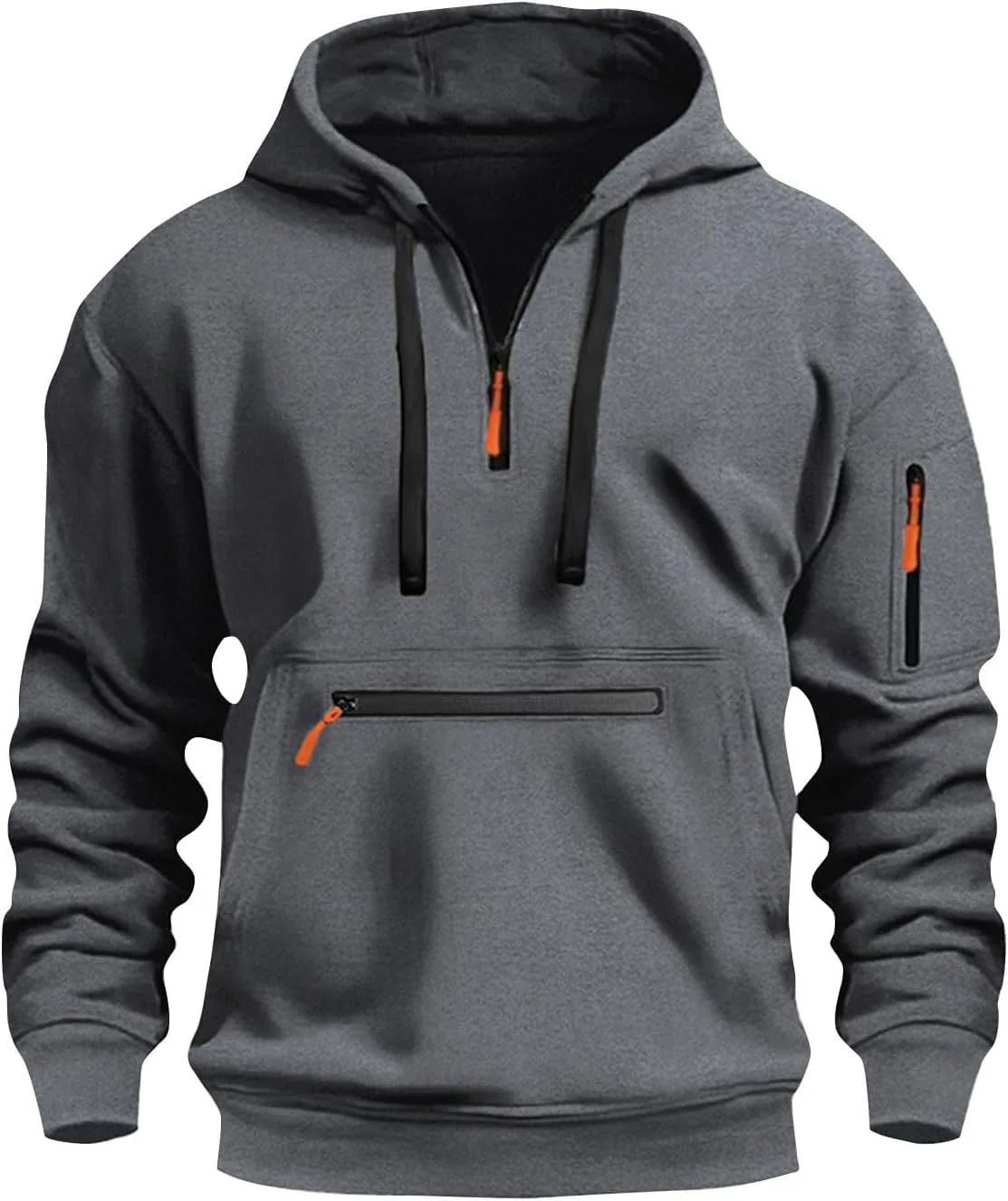 Тактический худи Vintage Fleece Quarter Zip Pullover Oversized