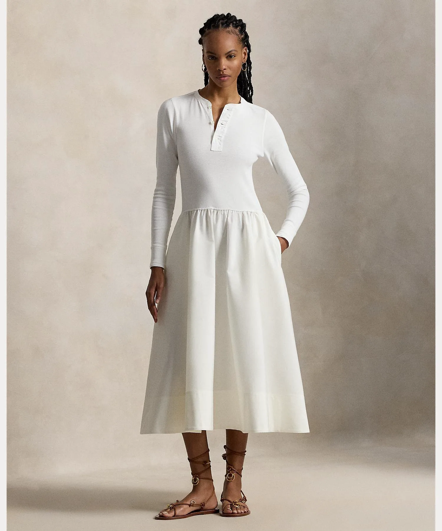 Хлопковое платье-поло Polo Ralph Lauren, 100 White