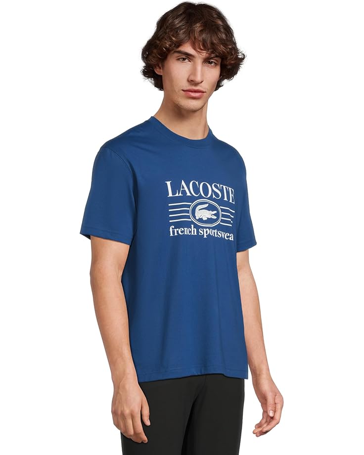 Мужская футболка Lacoste Classic Fit Cotton Print, Blue — фото 2