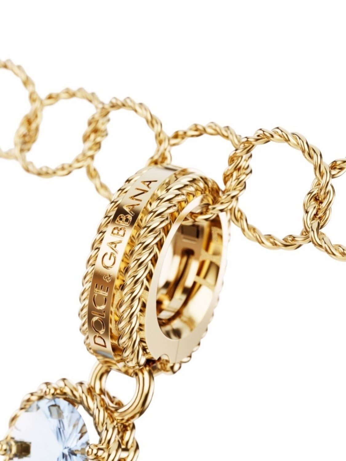 Подвеска из желтого золота с камнями Dolce & Gabbana, золотой — фото 2