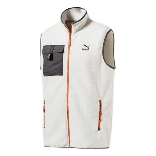 

Жилет xtg trail fleece full zip pocket vest 'white black orange' Puma, белый