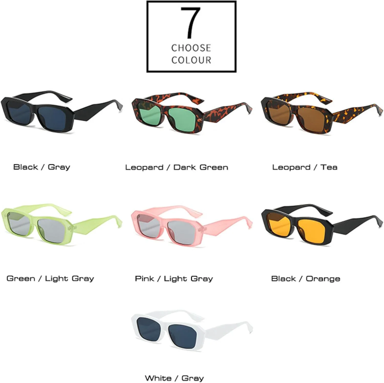 

Солнцезащитные очки с защитой от УФ-излучения UV400 для женщин и мужчин | Зелёные с розовым оттенком | для занятий спортом на открытом воздухе DSVIGF, White Gray