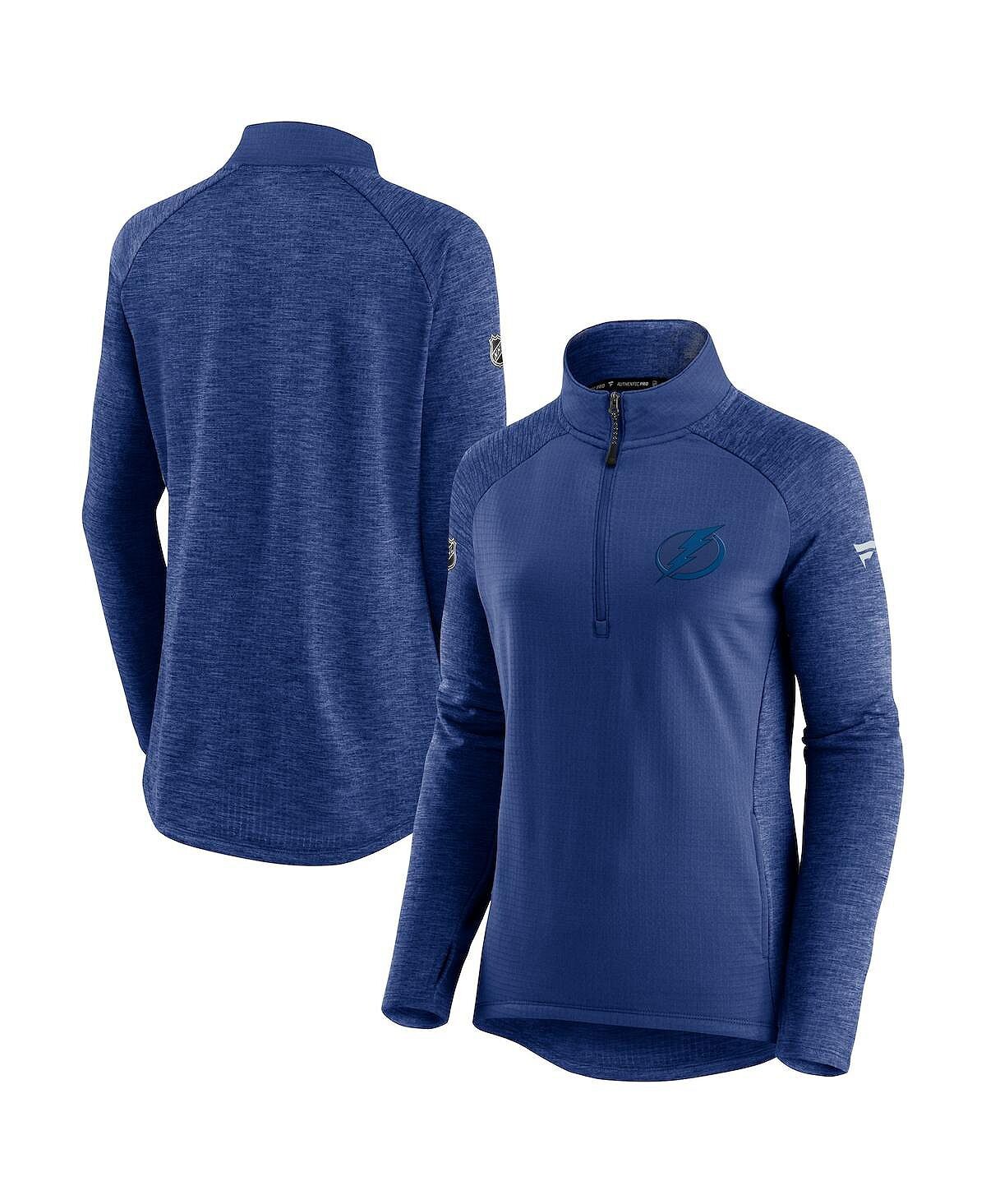 

Женская сине-песочная синяя куртка с логотипом Tampa Bay Lightning Authentic Pro для путешествий и тренировок, куртка реглан с молнией на четверть Fanatics, Синий, Женская сине-песочная синяя куртка с логотипом Tampa Bay Lightning Authentic Pro для путеше